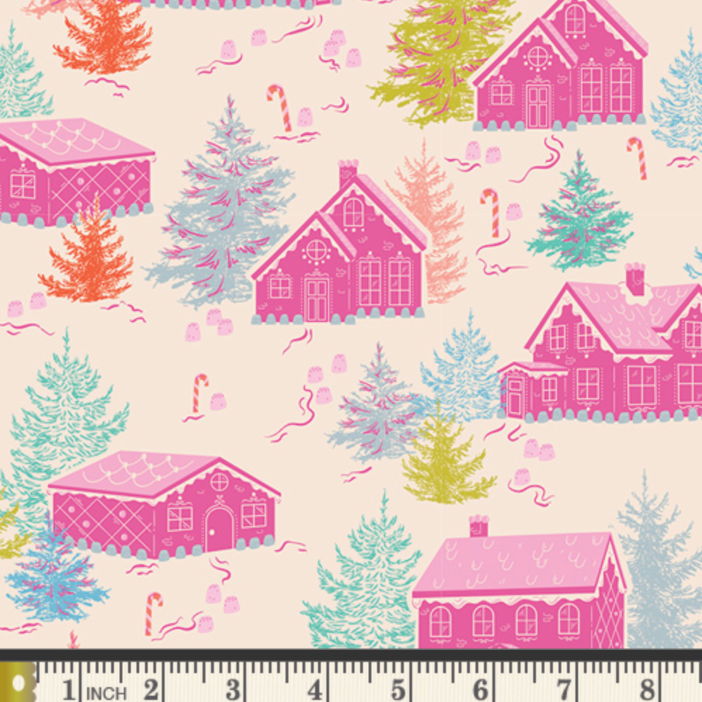 AGF Studio Art Gallery Fabrics Christmas in Color Gumdrops & Gables CMC-25414
