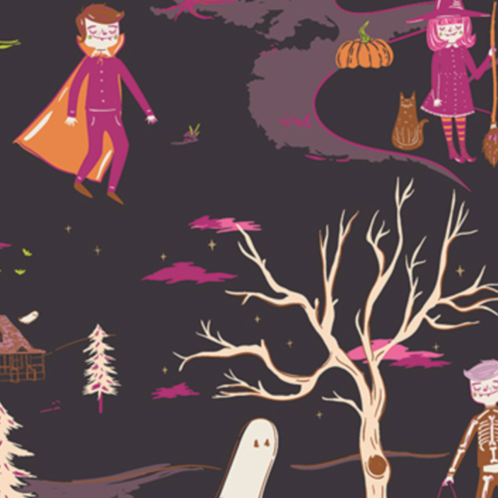 AGF Studio Art Gallery Fabrics Spooky n' Witchy Peppermint's Tale Twilight SNS13042