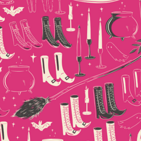 AGF Studio Art Gallery Fabrics Sweet n' Spookier Witch's Wardrobe Berry SNS13037