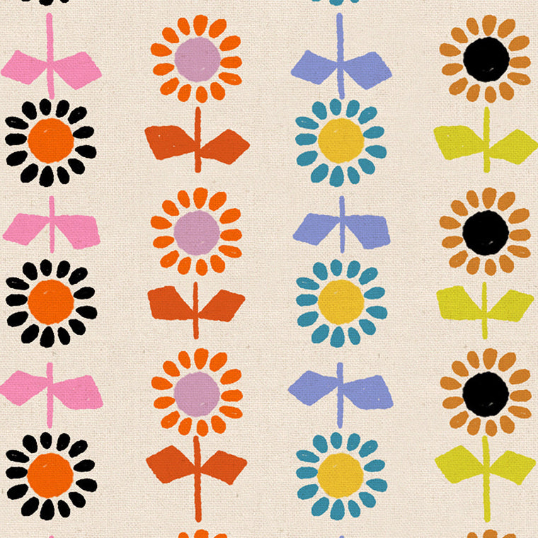 Alexia Abegg Ruby Star Society Moda Fabrics Catnap Daisy Stripe Canvas RS4135 11L Natural
