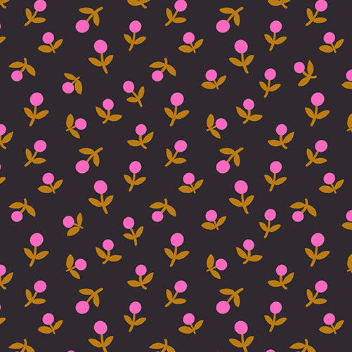 Alexia Abegg Ruby Star Society Moda Fabrics Catnap Sprout RS410321 Black