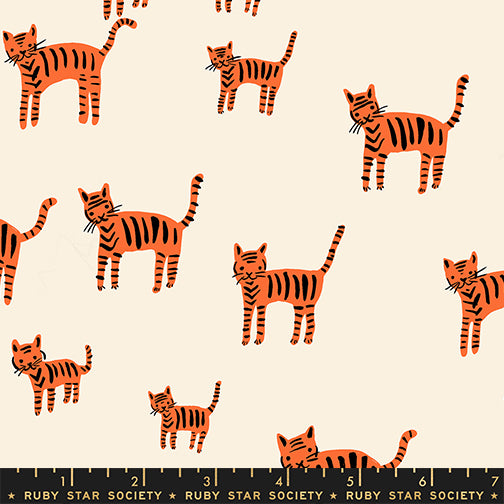 Alexia Abegg Ruby Star Society Moda Fabrics Catnap Tiger Stripes RS4132 12 Orange