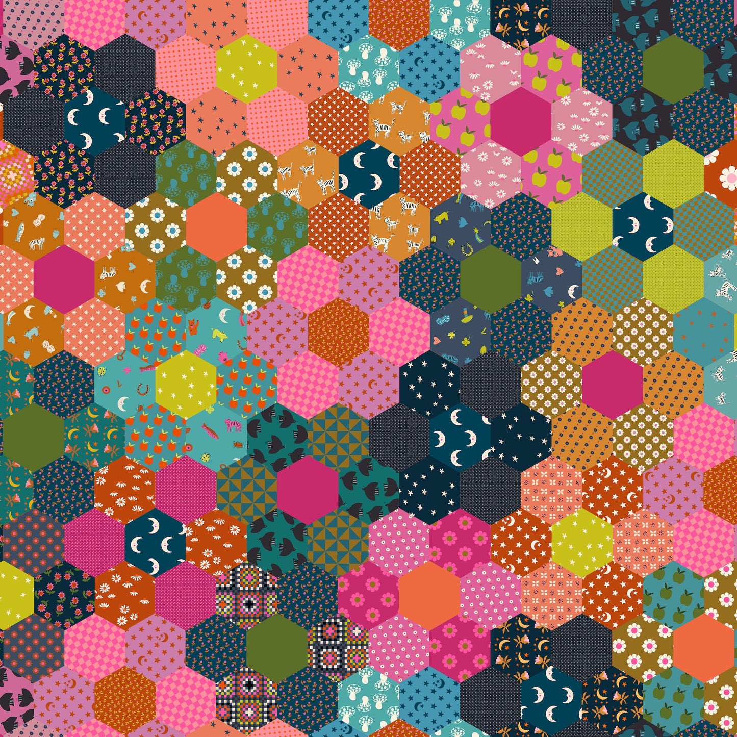 Alexia Abegg Ruby Star Society Moda Fabrics Catnap Wideback Hexagons RS4138 11 Mermaid