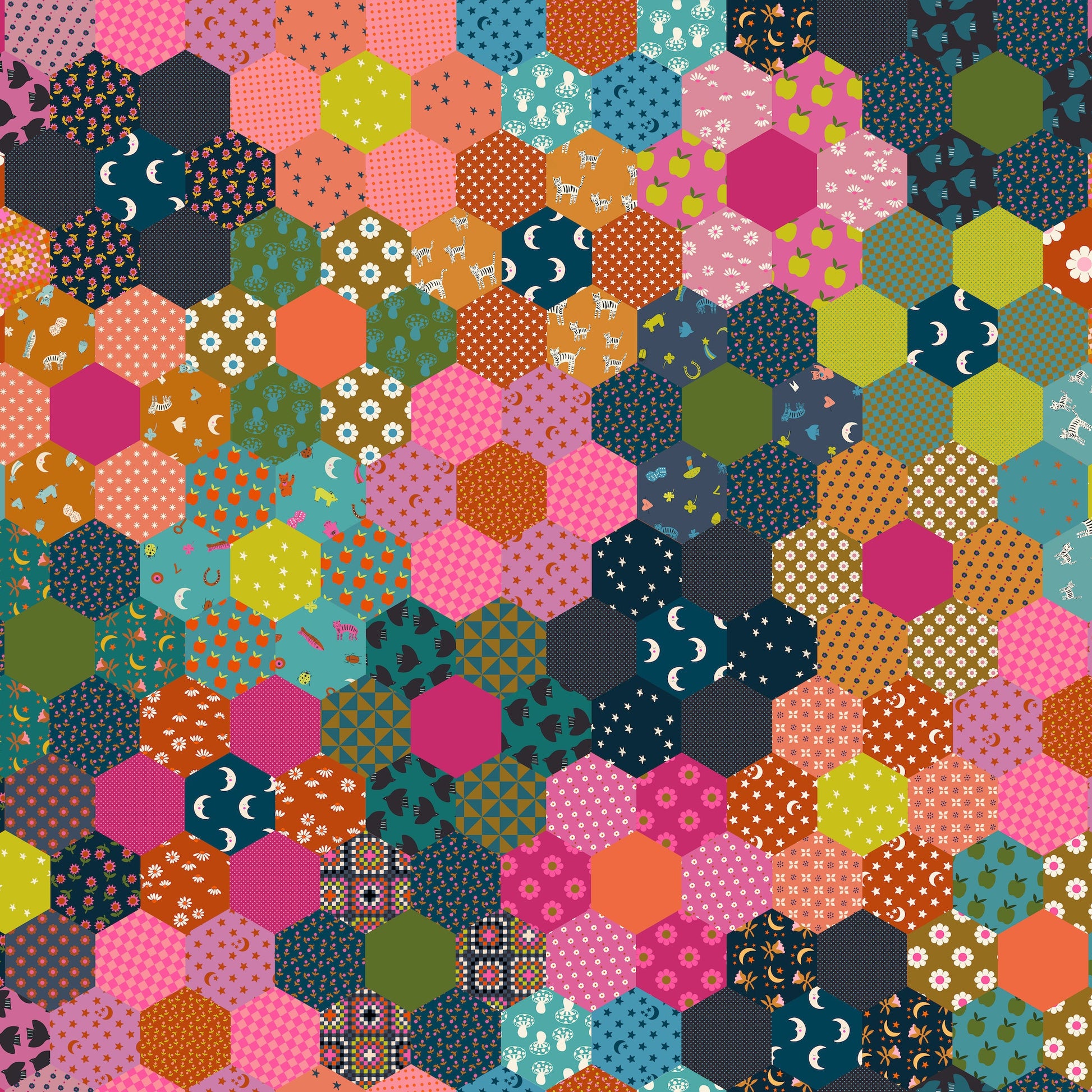 Alexia Abegg Ruby Star Society Moda Fabrics Catnap Wideback Hexagons RS4138 11 Mermaid