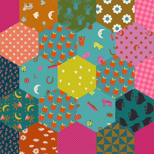 Alexia Abegg Ruby Star Society Moda Fabrics Catnap Wideback Hexagons RS4138 11 Mermaid