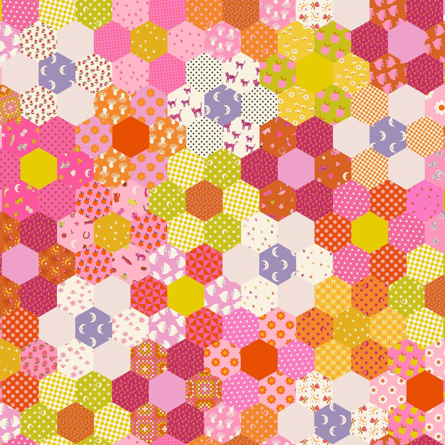 Alexia Abegg Ruby Star Society Moda Fabrics Catnap Wideback Hexagons RS4138 12 Thistle