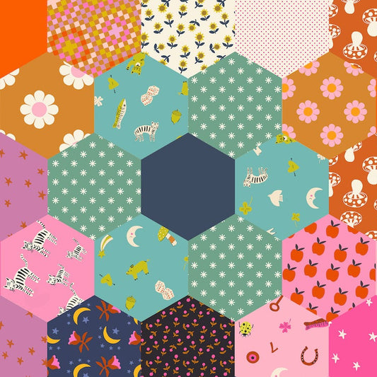 Alexia Abegg Ruby Star Society Moda Fabrics Catnap Wideback Hexagons RS4138 13 Posy