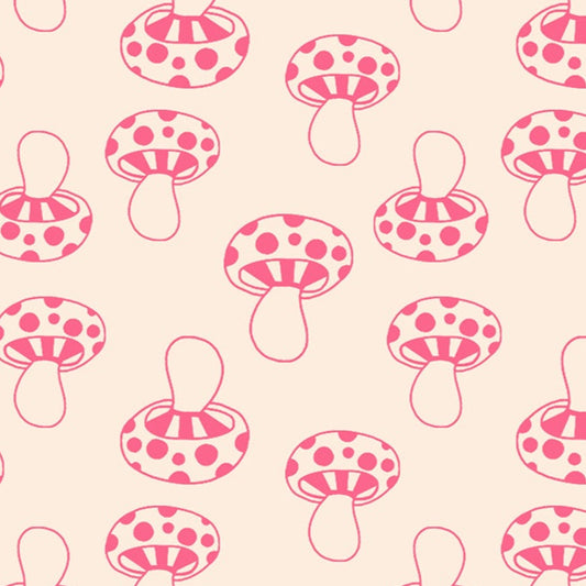Alexia Abegg Ruby Star Society Moda Fabrics Honey Mushrooms Neon Pink RS4058-11
