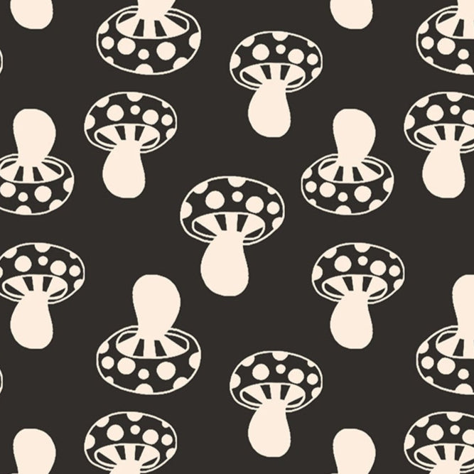 Alexia Abegg Ruby Star Society Moda Fabrics Honey Mushrooms Soft Black RS4058-15