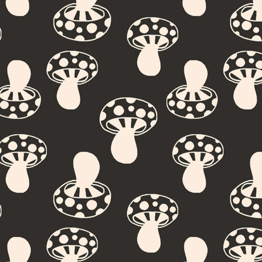Alexia Abegg Ruby Star Society Moda Fabrics Honey Mushrooms Soft Black RS4058-15