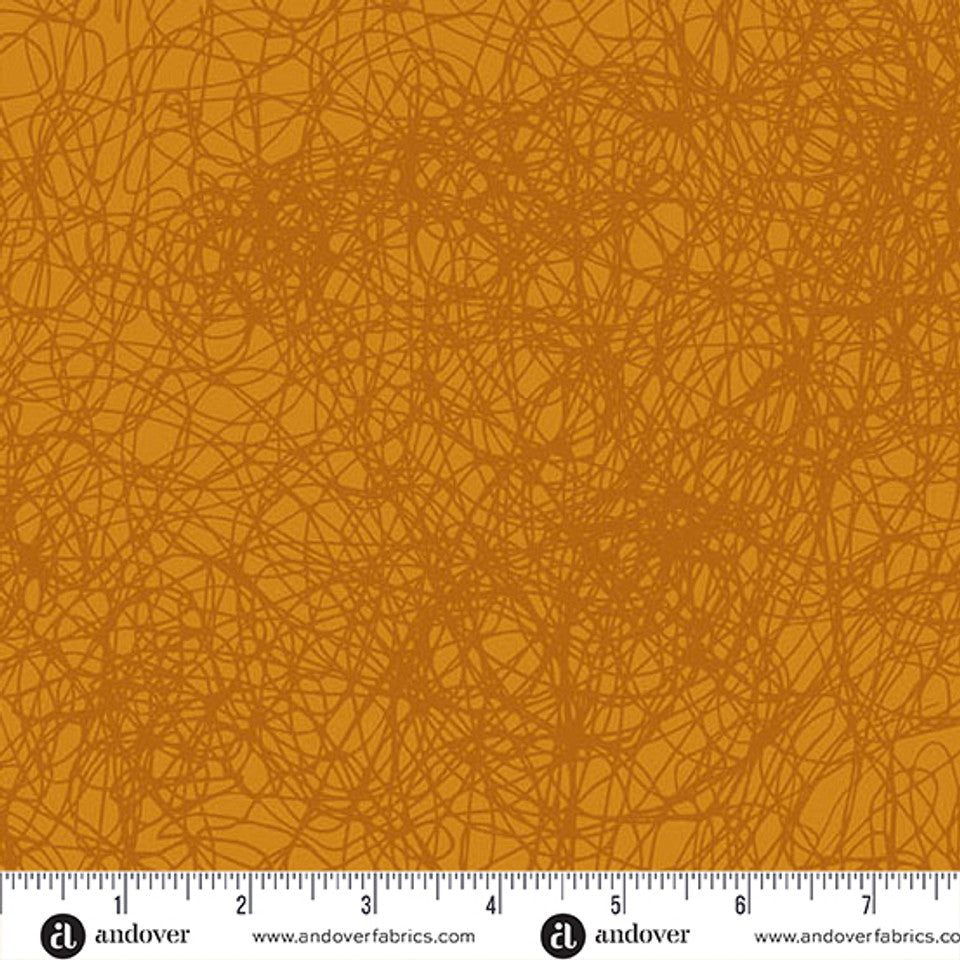 Alison Glass Andover Fabrics Sun Print Textures Entropy A-1282-O1 Amber