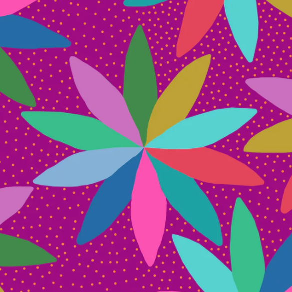 Anna Maria Horner FreeSpirit Fabrics AMH Loves Hue Cartwheels Mai Tai PWAH127