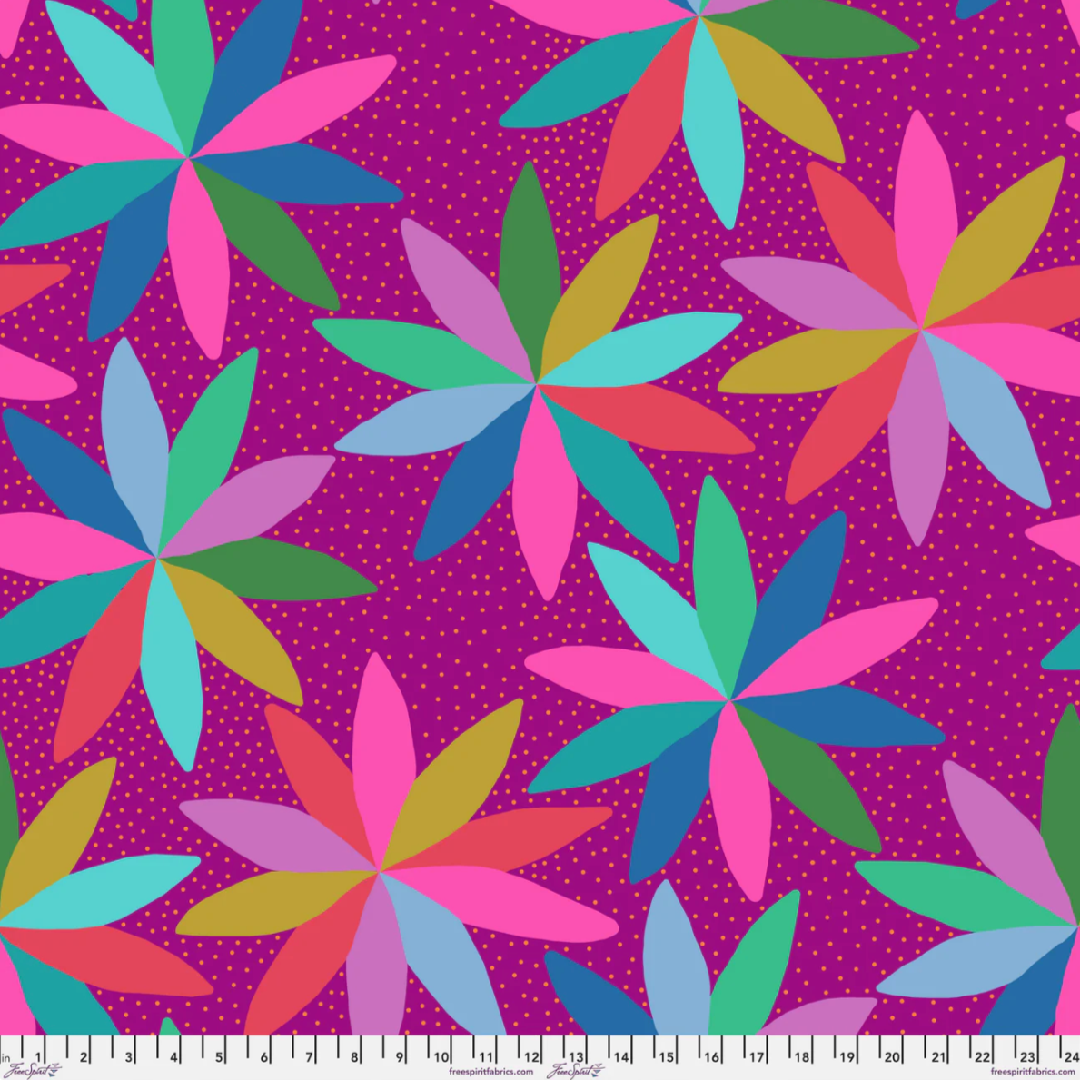 Anna Maria Horner FreeSpirit Fabrics AMH Loves Hue Cartwheels Mai Tai PWAH127