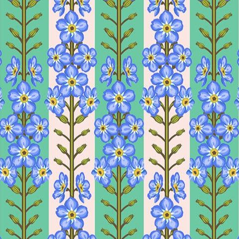 Anna Maria Horner Parry Anna Maria Textiles for Northcott Fabrics Iconic Forgetmenot Fresh AMT125-75C