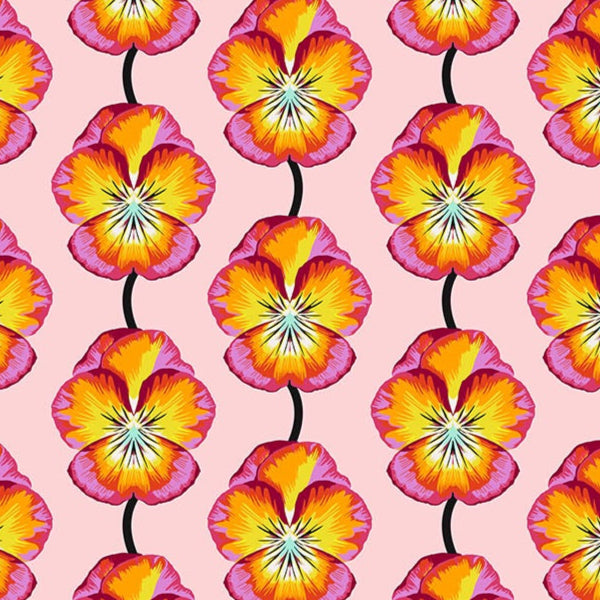 Anna Maria Horner Parry Anna Maria Textiles for Northcott Fabrics Iconic Pansy Flame AMT124-59L