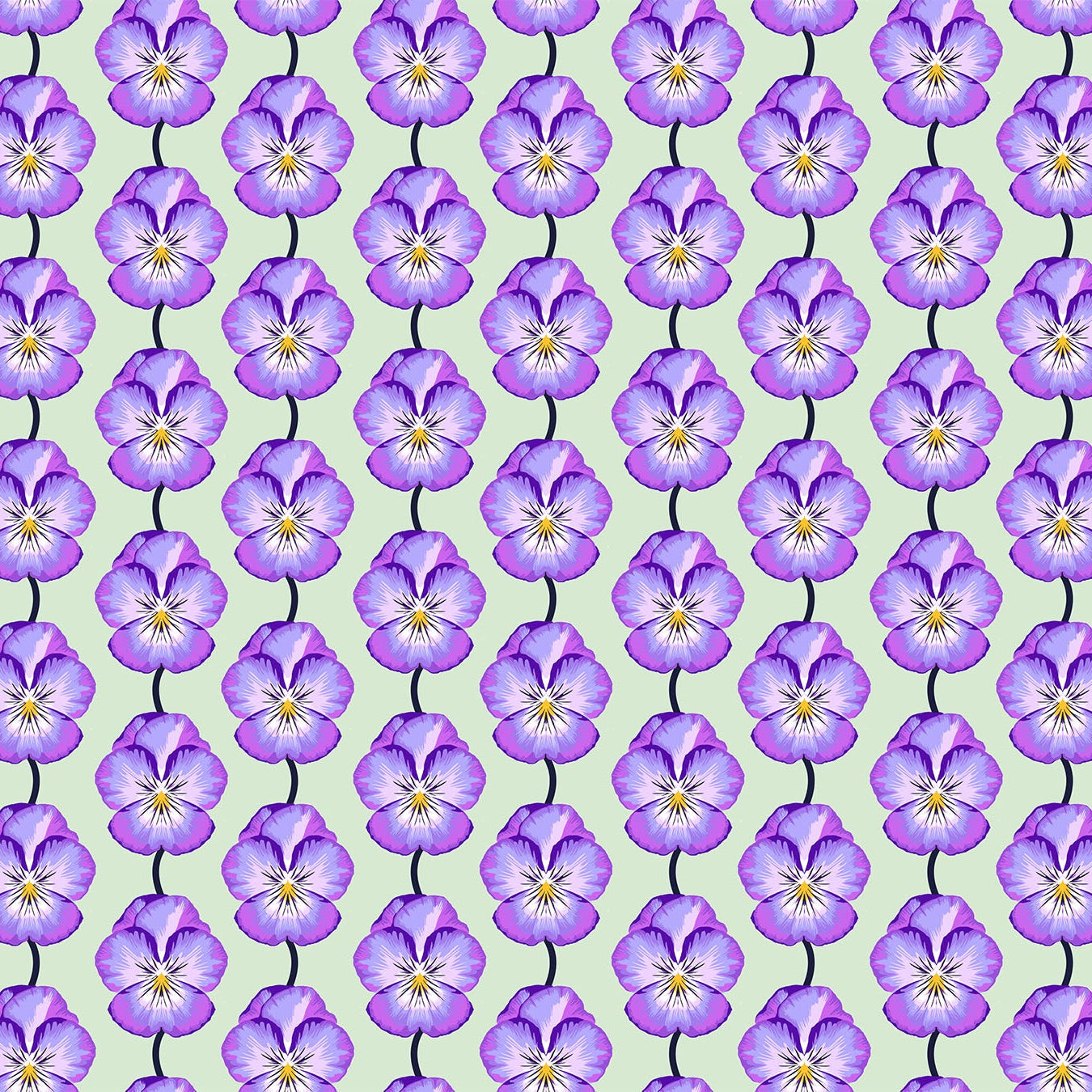 Anna Maria Horner Parry Anna Maria Textiles for Northcott Fabrics Iconic Pansy Lavender AMT124-83C
