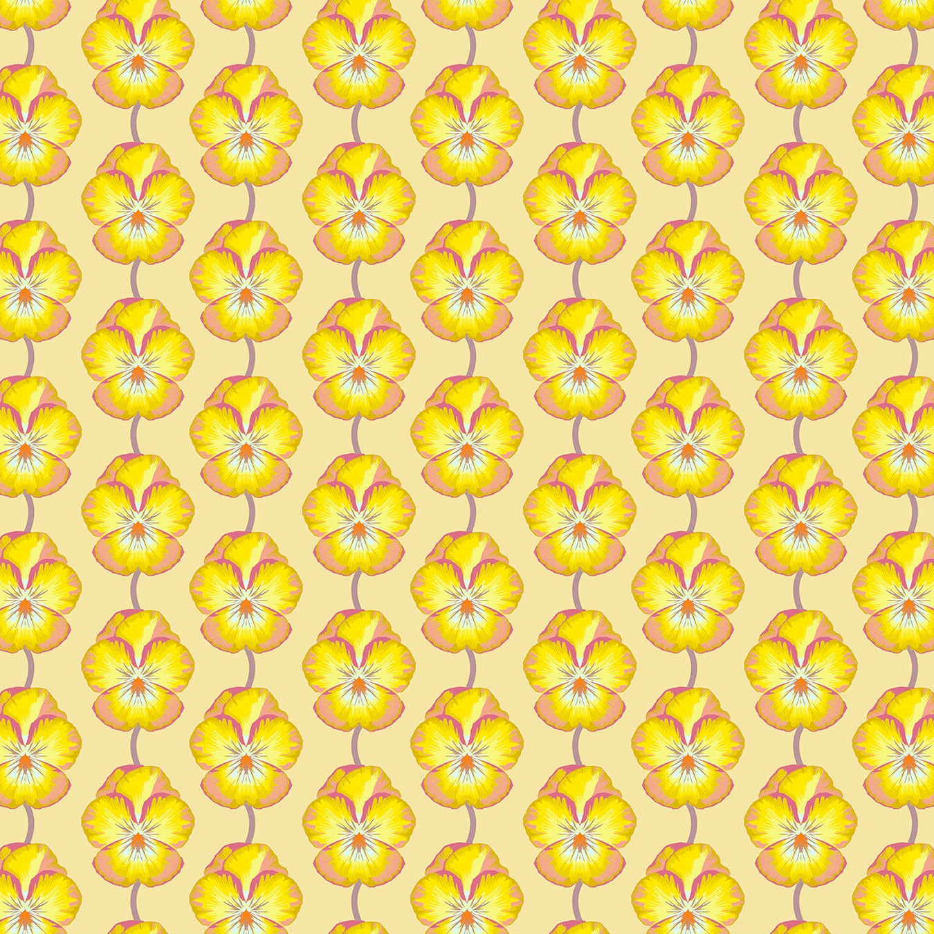 Anna Maria Horner Parry Anna Maria Textiles for Northcott Fabrics Iconic Pansy Muted AMT124-52V