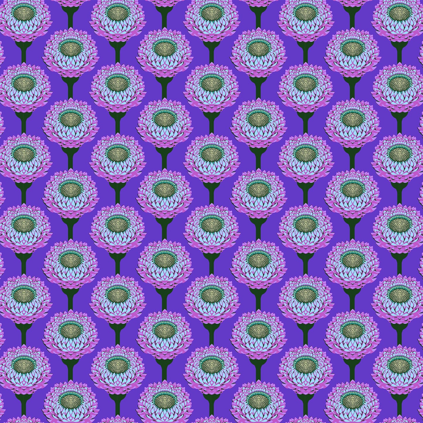 Anna Maria Horner Parry Anna Maria Textiles for Northcott Fabrics Iconic Strawflower Periwinkle AMT123-63C
