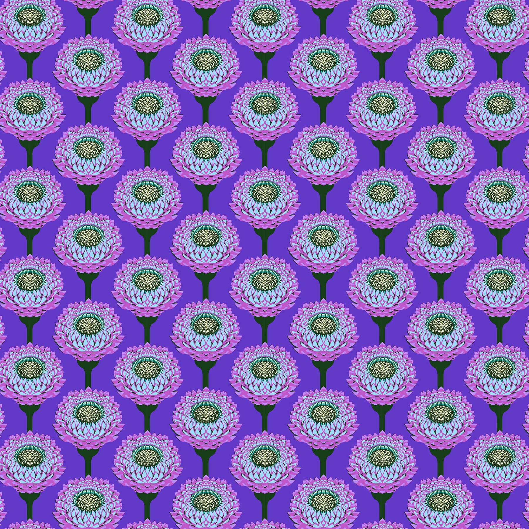 Anna Maria Horner Parry Anna Maria Textiles for Northcott Fabrics Iconic Strawflower Periwinkle AMT123-63C