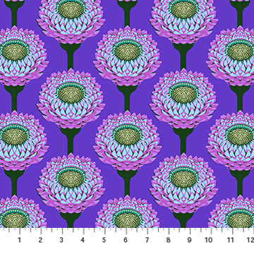 Anna Maria Horner Parry Anna Maria Textiles for Northcott Fabrics Iconic Strawflower Periwinkle AMT123-63C