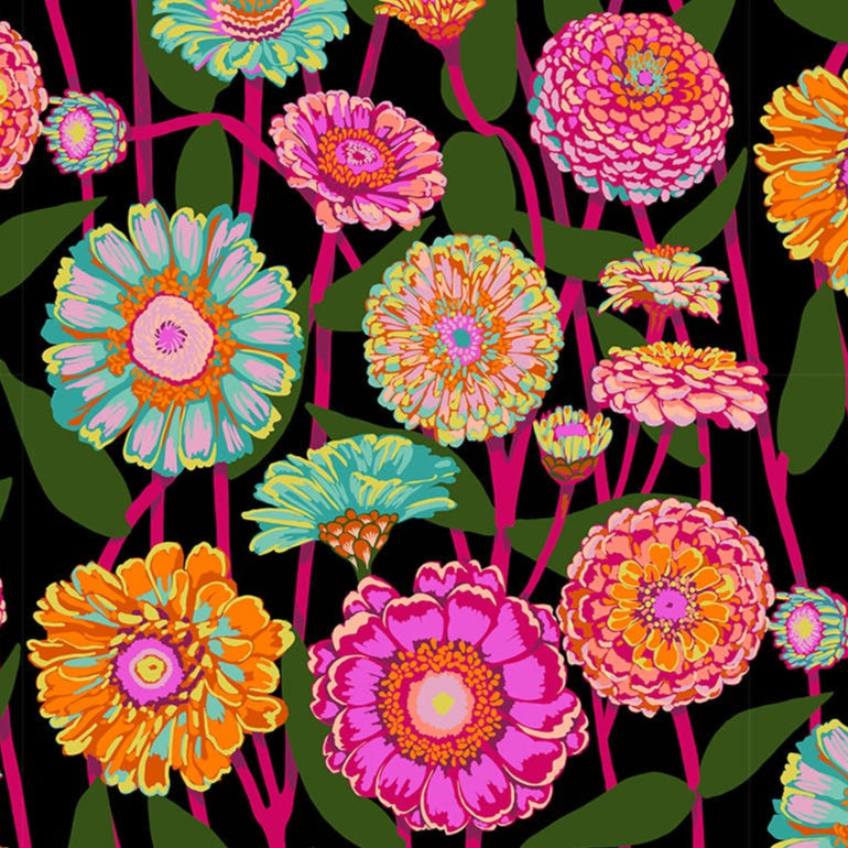 Anna Maria Horner Parry Anna Maria Textiles for Northcott Fabrics Jumpstart Zinnia Show Berry AMT131-99L