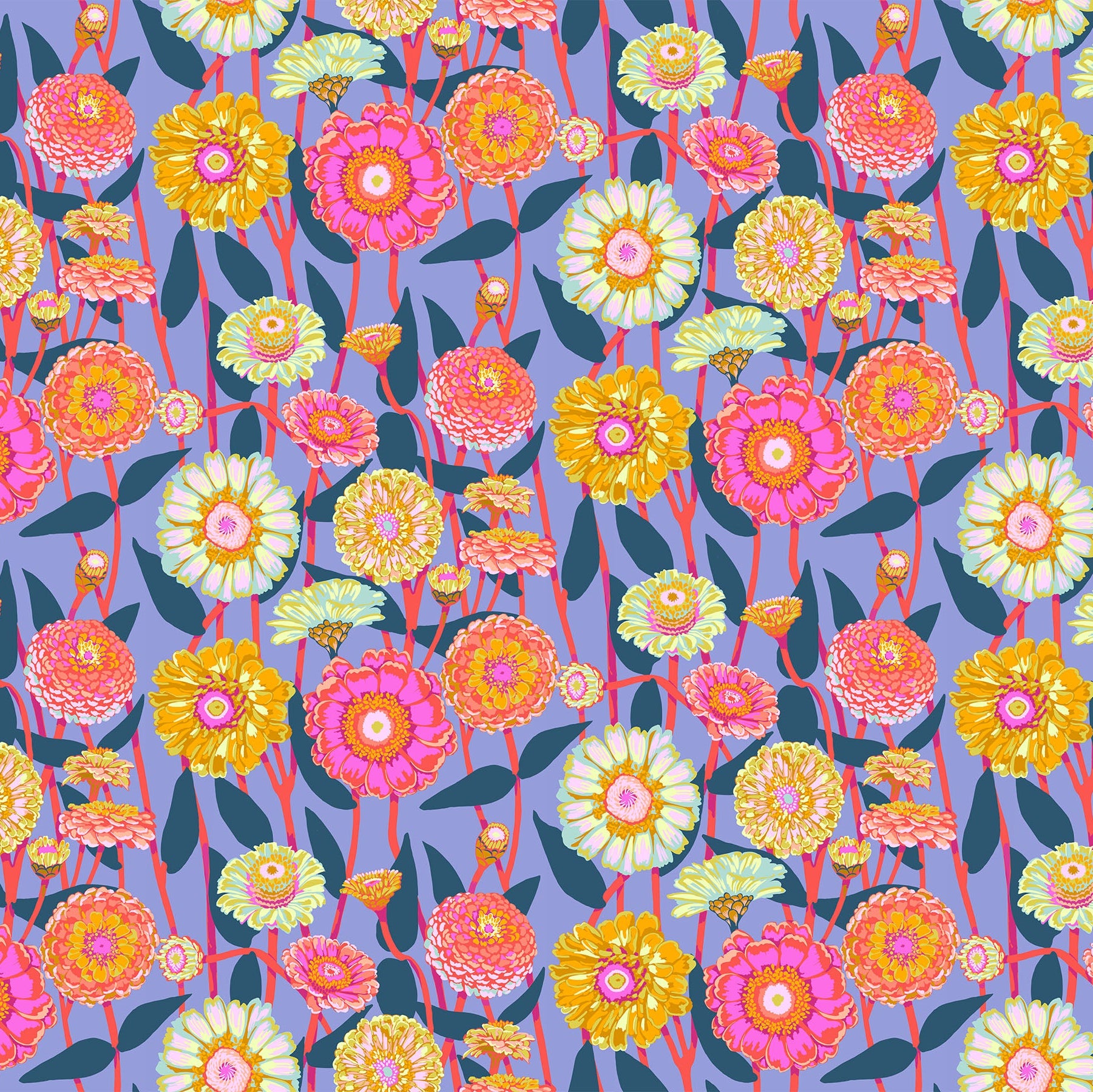 Anna Maria Horner Parry Anna Maria Textiles for Northcott Fabrics Jumpstart Zinnia Show Glow AMT131-42C