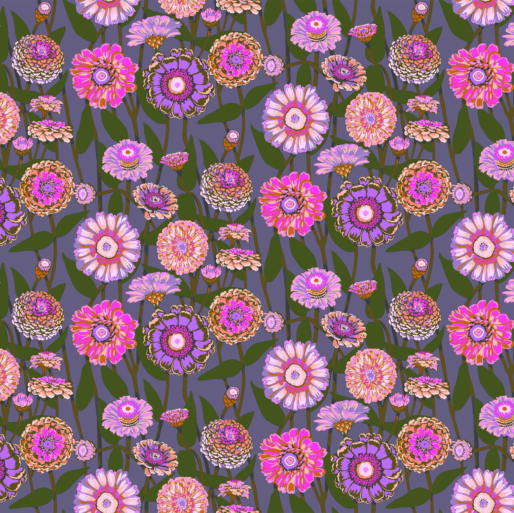 Anna Maria Horner Parry Anna Maria Textiles for Northcott Fabrics Jumpstart Zinnia Show Mauve AMT131-82V