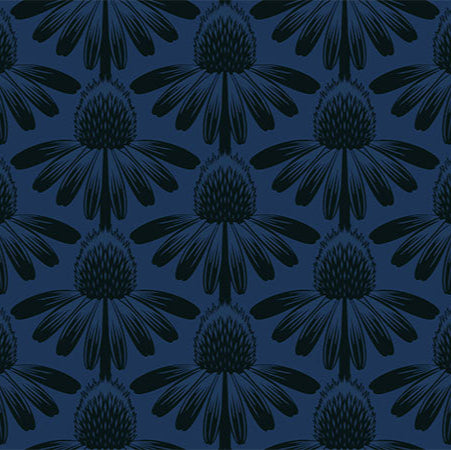 Anna Maria Parry Coneflower Night Indelible Anna Maria Textiles Northcott Fabrics AMT1001-86L