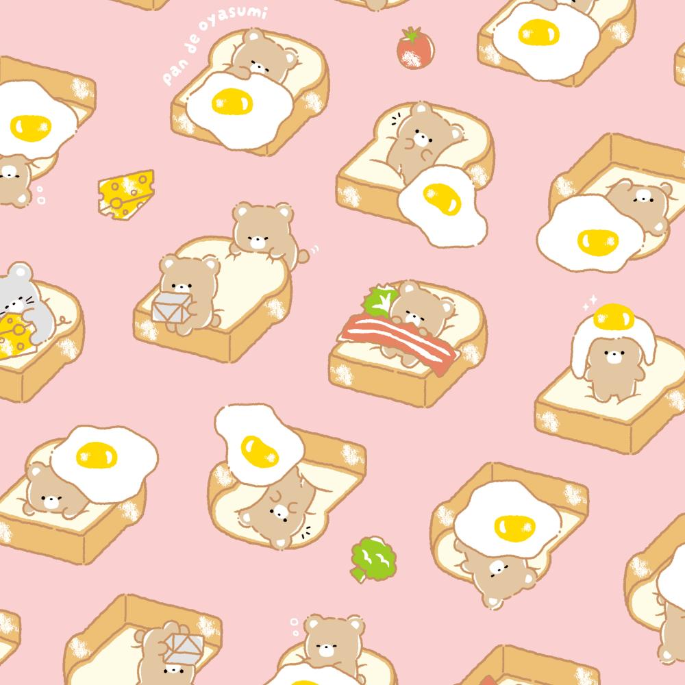 Bear Toast Pink by Cosmo Textile Co. Japanese Import AP55107H_2B