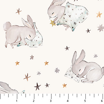 Bernadett Urbanovics FIGO Fabrics Cotton-Tale Nap Time Cream 90948-11