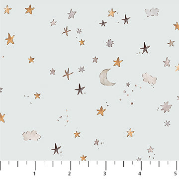 Bernadett Urbanovics FIGO Fabrics Cotton-Tale Stars Gray 90955-90