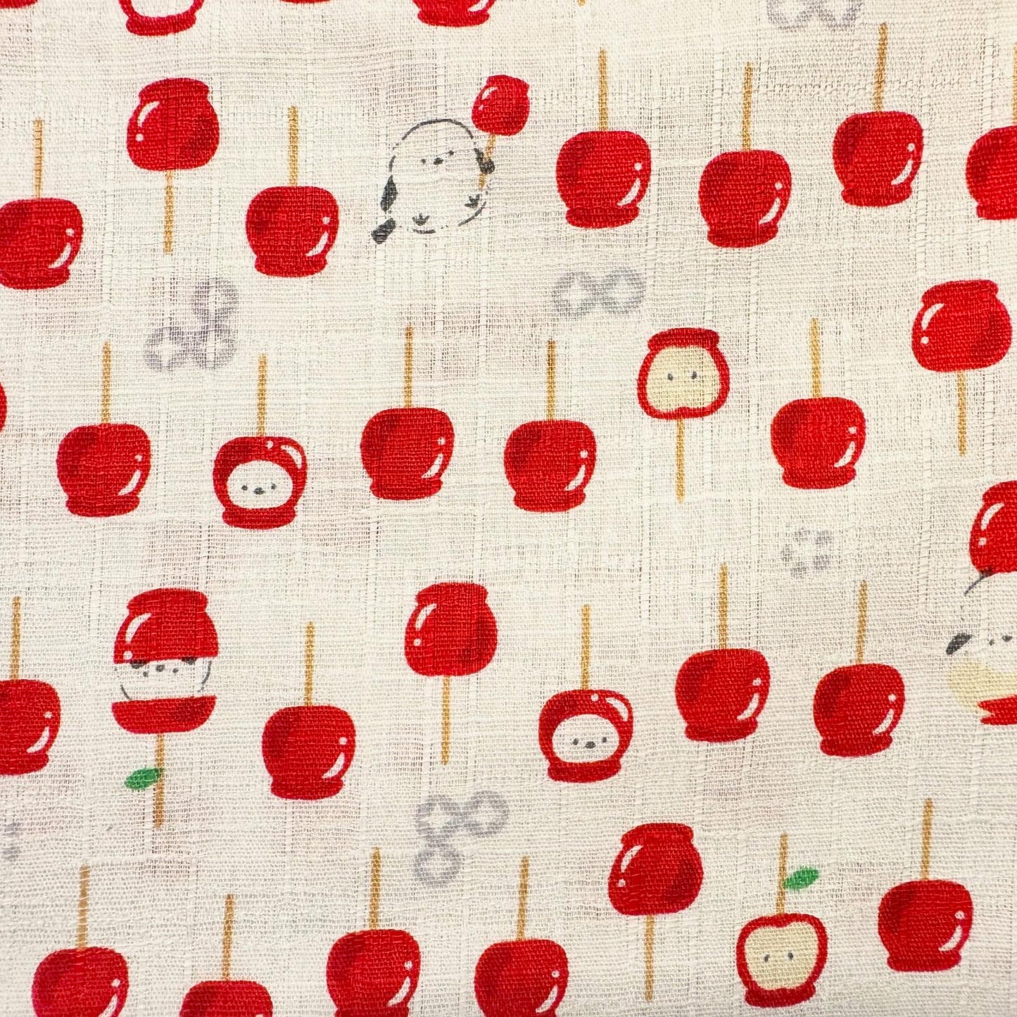 Candy Apples White Cosmo Textile Co. Japanese Import