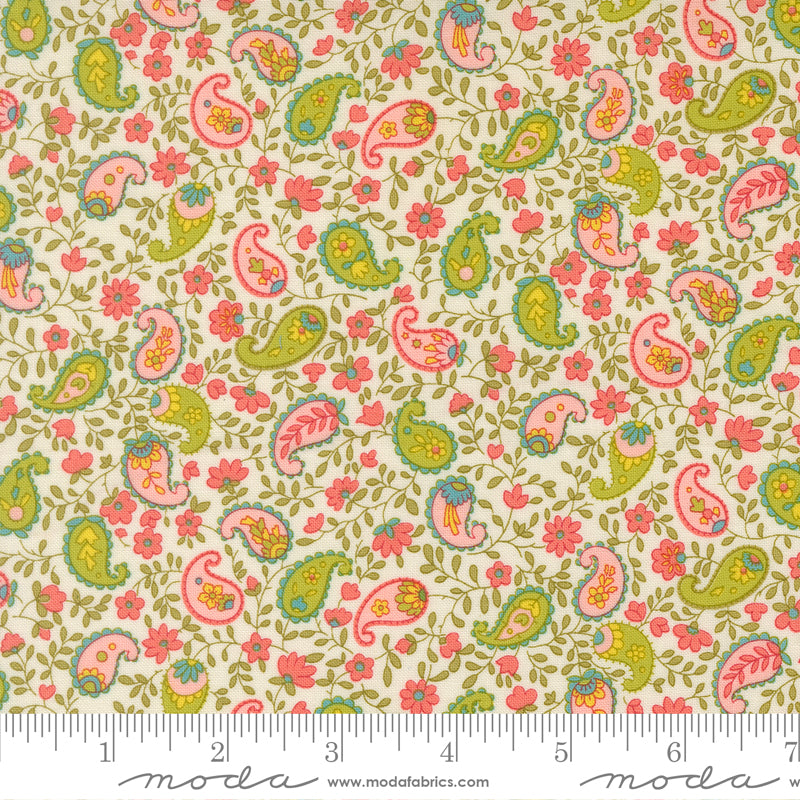 Chloe's Closet Moda Fabrics Happy Daze Peaceful Paisley 33845 11 Cloud