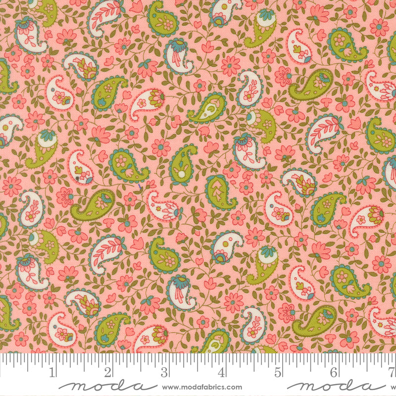 Chloe's Closet Moda Fabrics Happy Daze Peaceful Paisley 33845 12 Bubblegum