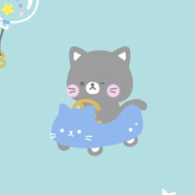 Cosmo Textile Co. Kitty Cat Fair Oxford AP55107H-3C Aqua