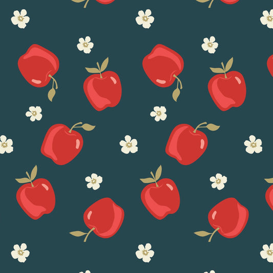 Dani Mogstad Riley Blake Designs Vintage Charm Apples C15273-MIDNIGHT