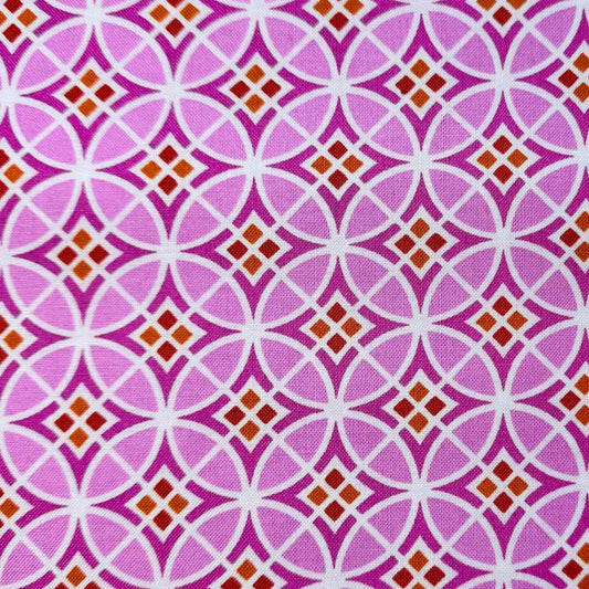 Dena Designs FreeSpirit Fabrics Monaco Circle Pane Fuchsia