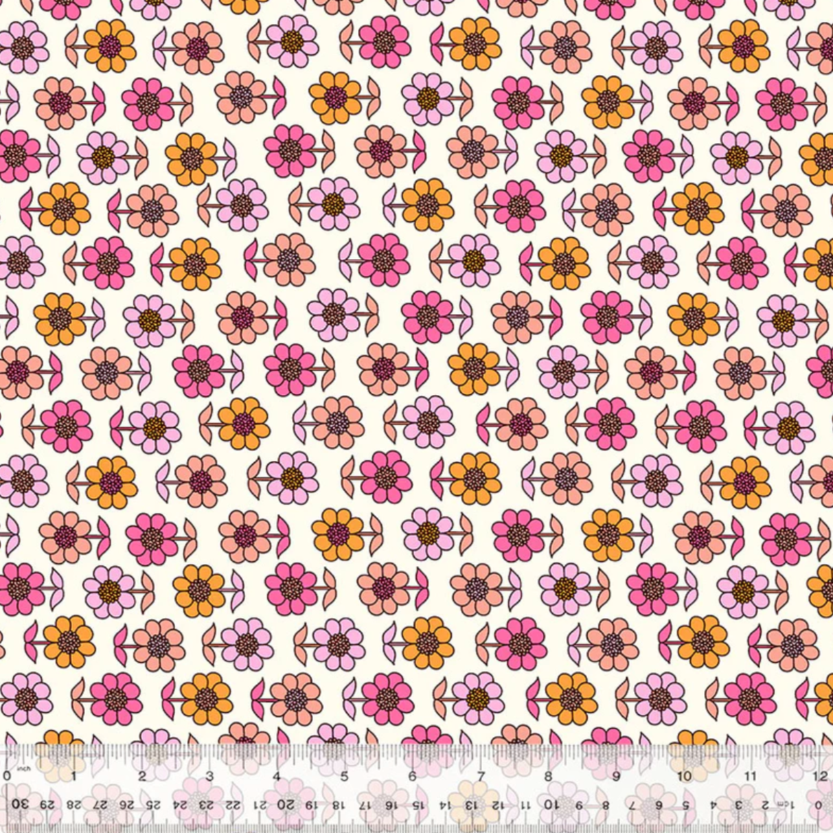 Denyse Schmidt Windham Fabrics Bonny Daisy 53641-2 Pink