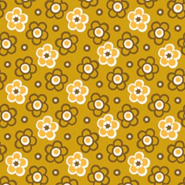 Denyse Schmidt Windham Fabrics Bonny Shadow Posy 53642-7 Ochre