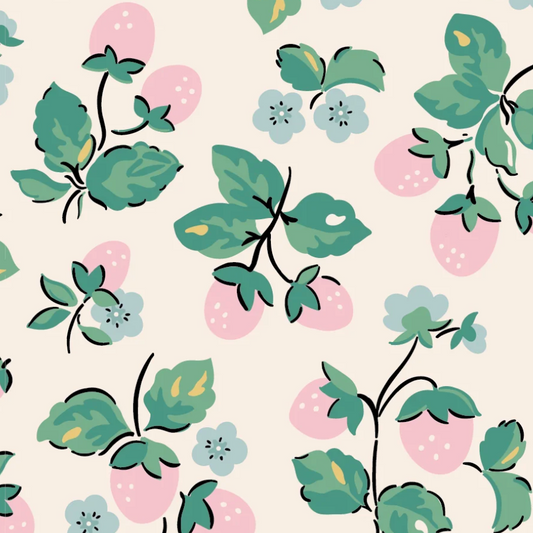 Elea Lutz Poppie Cotton Home Sweet Home Strawberry Cake VR24454 Cream