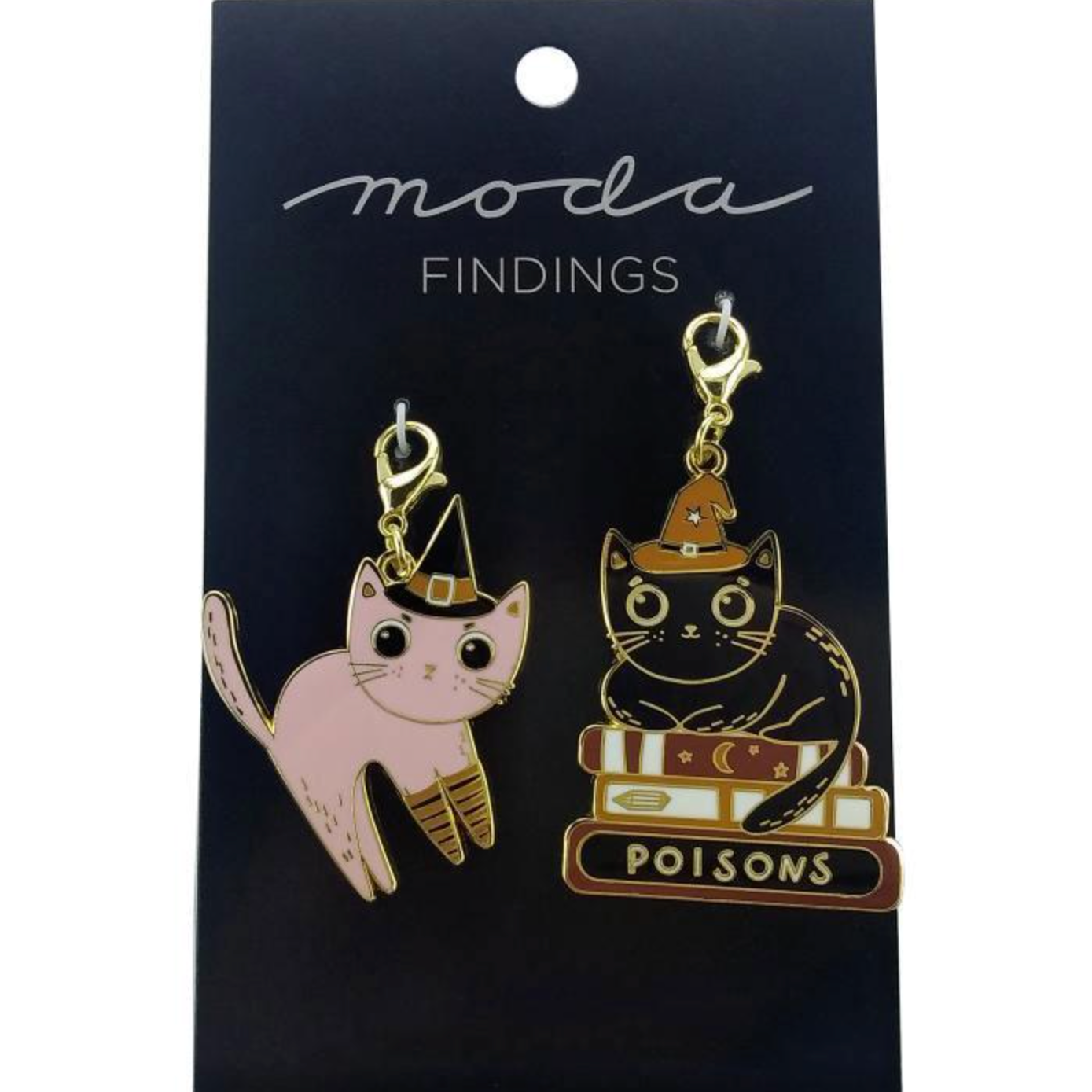 Elena Amo Moda Fabrics Purrs and Boos Cats Zipper Charm EA207