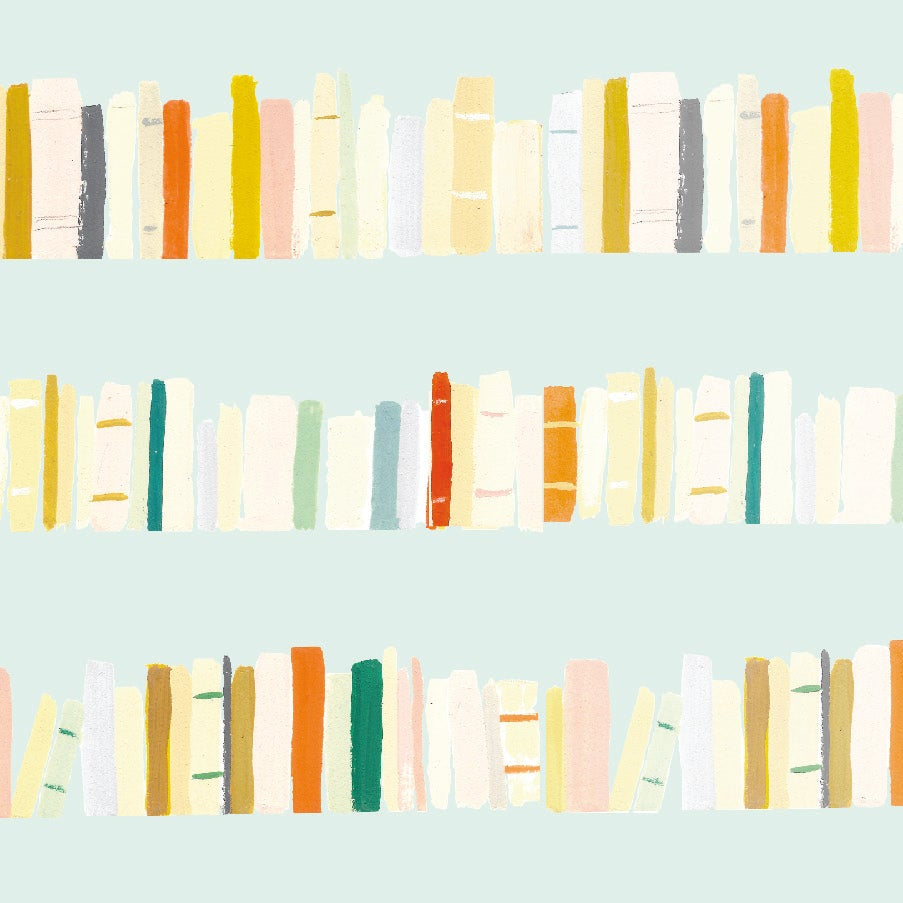 Emily Winfield Martin Riley Blake Designs The Littlest Family's Big Day Book Shelf C11495-AQUA
