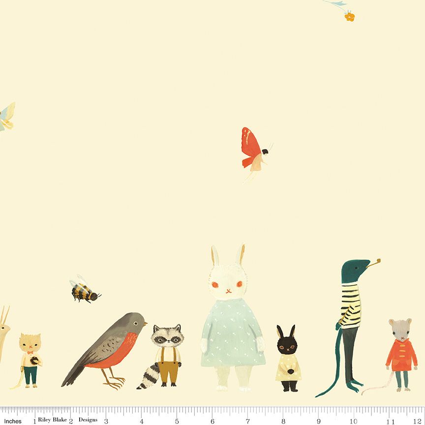 Emily Winfield Martin Riley Blake Designs The Littlest Family's Big Day Border Print CD11496-CREAM