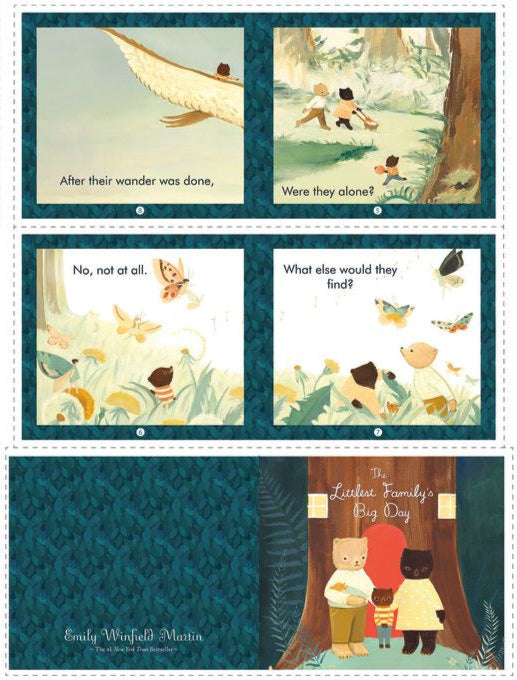 Emily Winfield Martin Riley Blake Designs The Littlest Family's Big Day Soft Book Panel PD-11498-SOFTBOOK