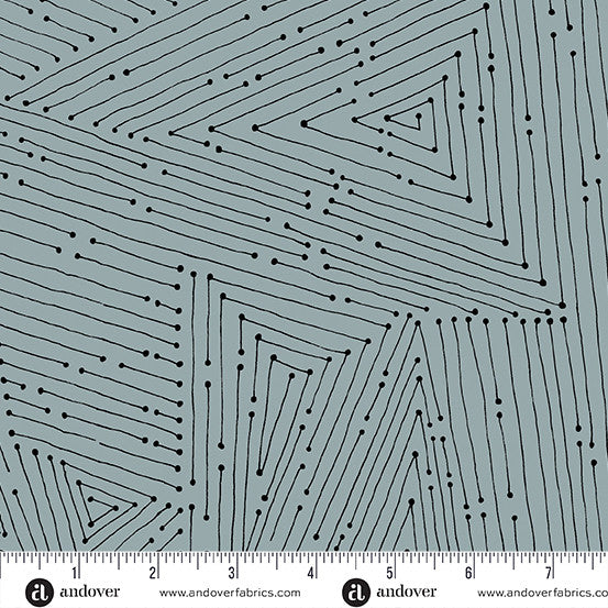 Giucy Giuce Andover Fabrics Ink Connect Fog A-912-CL