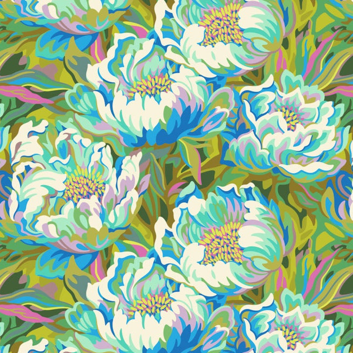 Heather Bailey FIGO Fabrics Full Bloom  91085-40Joy-Blue