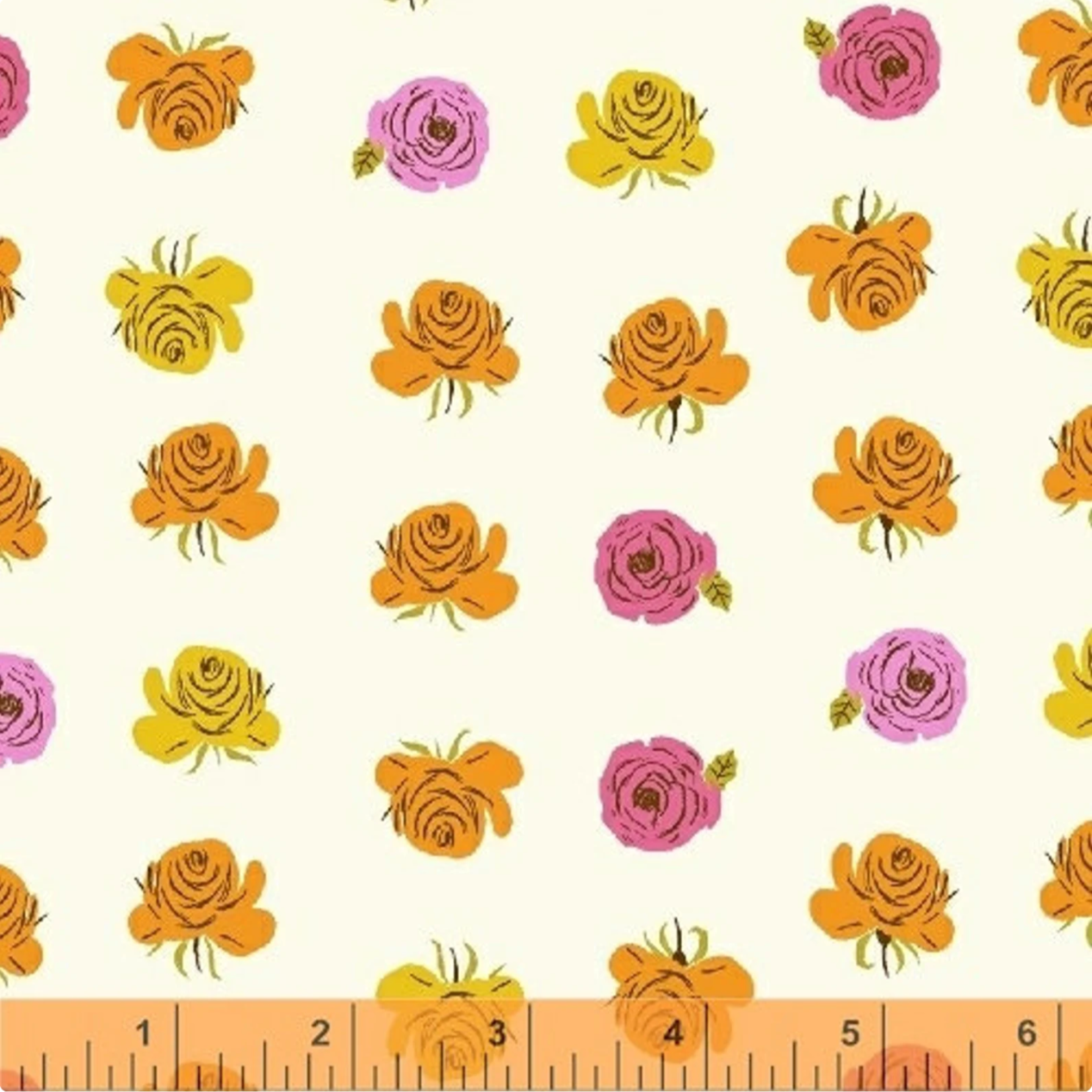 Heather Ross Windham Fabrics 20th Anniversary Roses Pink 51203-9