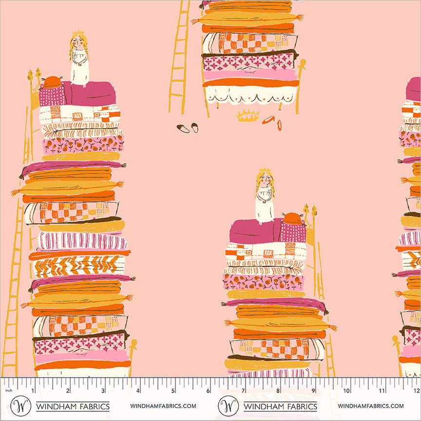 Heather Ross Windham Fabrics Heather Ross Favorites Princess and the Pea 39658D-5Pink