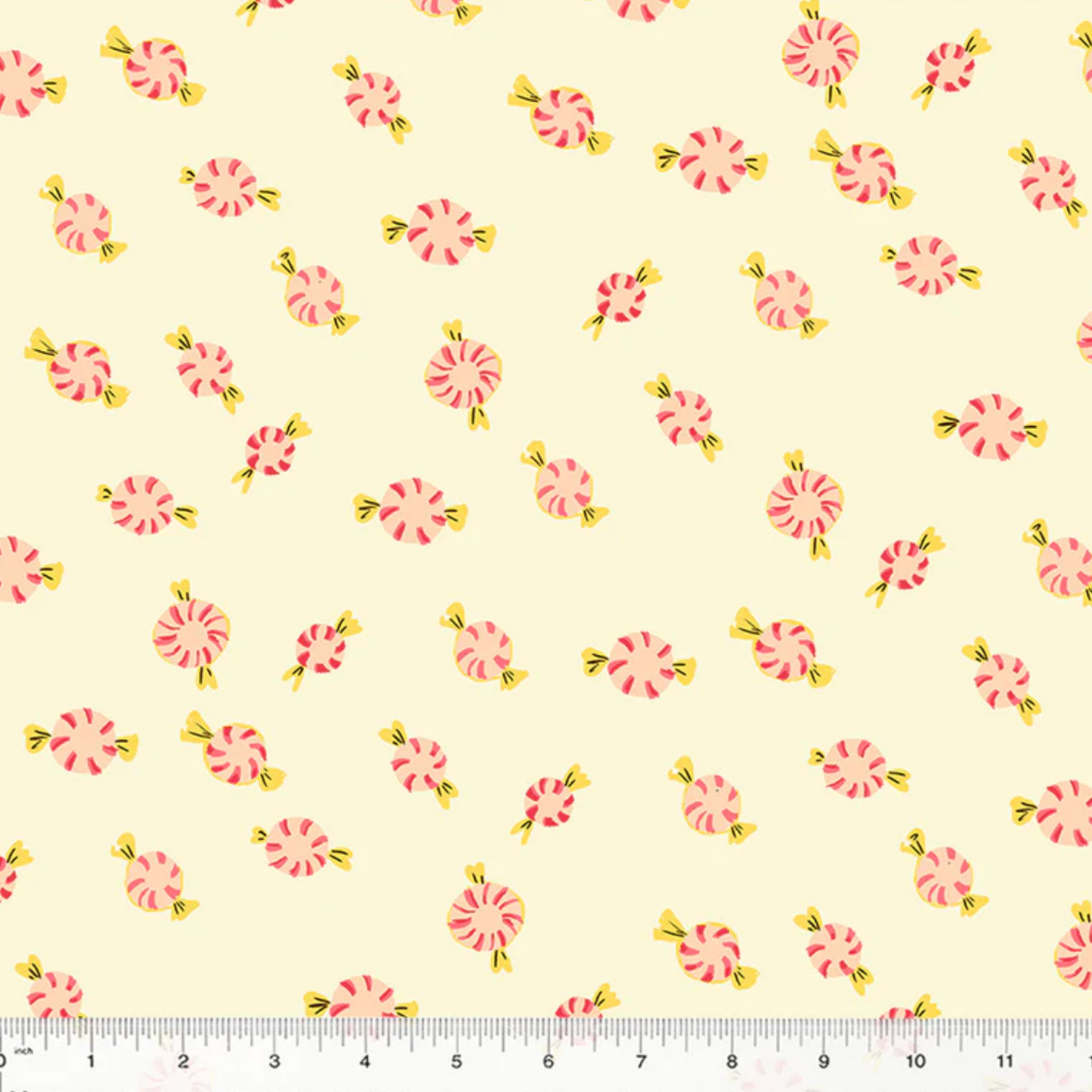 Heather Ross Windham Fabrics Studio Edit Peppermint Candies Cream 50167D-2