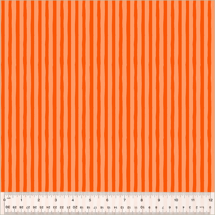 Heather Ross Windham Ruby and Bee Blenders Drawn Stripe 54418-40 Peach/Delphinium